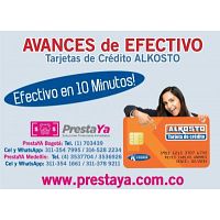 Avance de efectivo tarjeta de credito alkosto