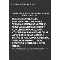 Buscamos personas responsables para trabajo medio tiempo